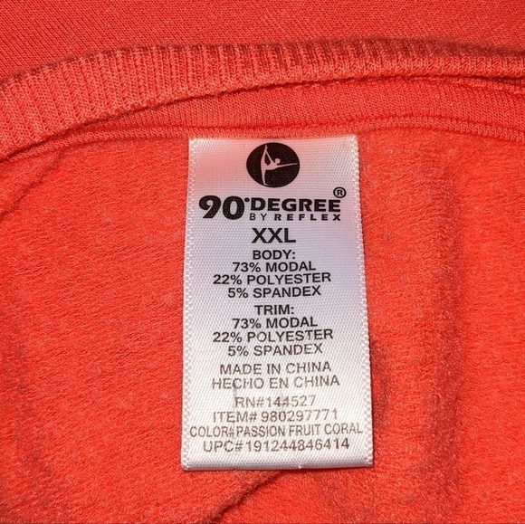 Reflex Orange Soft & Cozy Modal Lightweight Long Sleeve - Picture 4 of 5